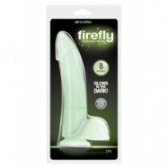 FIREFLY GLOWING DONG 8" CLEAR - SJÄLVLYSANDE DILDO