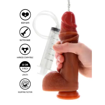 Foreskin Squirting Dildo 22 cm