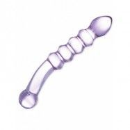 Gläs: Purple Rain Ribbed Dildo