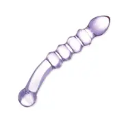 Gläs: Purple Rain Ribbed Dildo