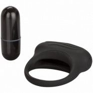 CalExotics Silicone Lovers Arouser Penisring Med Vibrator - Svart