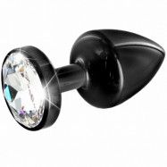 Diogol Anni Black T1 Cristal Analplugg 25 mm  - Svart