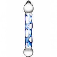 Gläs: Full Tip Textured Glass Dildo