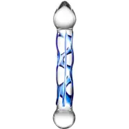 Gläs: Full Tip Textured Glass Dildo