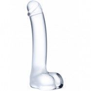 Gläs: Realistic, Curved Glass G-Spot Dildo