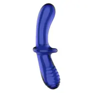 Satisfyer Double Crystal Glass Dildo, Blue
