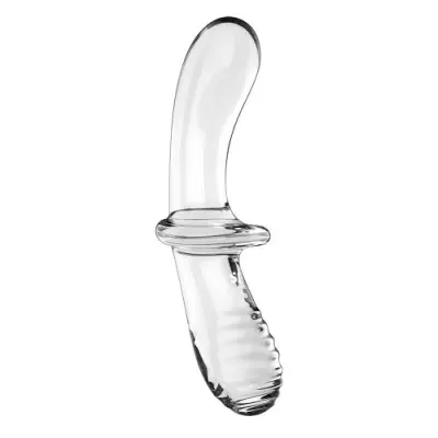 Satisfyer Double Crystal Glass Dildo, Clear