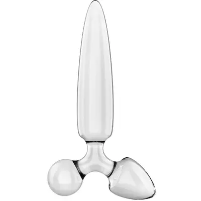 Satisfyer: Triple Crystal 1, Glass Dildo, transparent