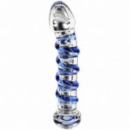 ToyJoy G-Spot ädelstensglasdildo 18 cm - Clear