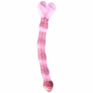 Glassy Rose Heart Dildo