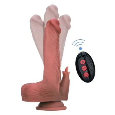 Heated Thrusting& Rotating Dildo With Clitoral Stimulation