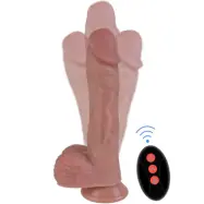 Heating, Thrusting& Rotating Silicone Dildo 22 cm