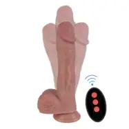 Heating, Thrusting& Rotating Silicone Dildo 22 cm