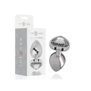 Intense Anal Plug Metal Aluminum White Heart Size L