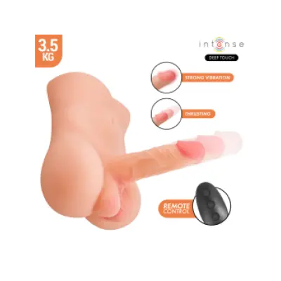 INTENSE DEEP TOUCH - DAMIEN TORSO WITH REALISTIC DILDO WITH PUSHING AND VIBRATION REMOTE CONTROL 3.5 KG