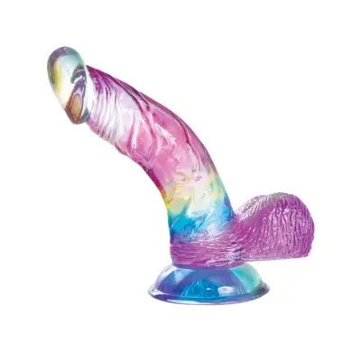 Jellildo Dildo Curved With Balls 19 cm