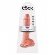 KING COCK 10 INCH W/ BALLS FLESH