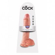 KING COCK 10 INCH W/ BALLS FLESH