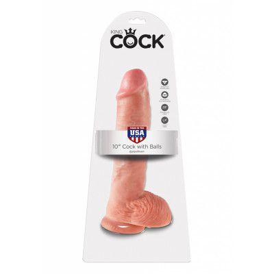 KING COCK 10 INCH W/ BALLS FLESH