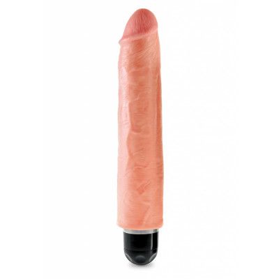 KING COCK 10'' VIBR STIFFY FLESH