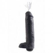 KING COCK 11" SQUIRTING COCK - BLACK