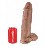 KING COCK 12 INCH W/ BALLS CARAMEL - 30,5 CM