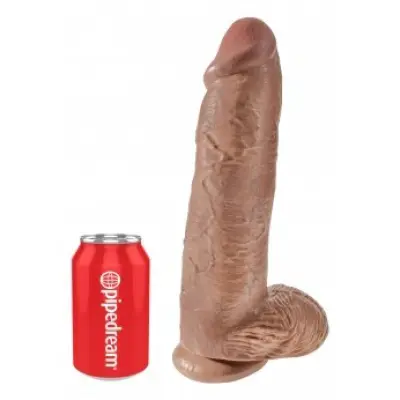 KING COCK 12 INCH W/ BALLS CARAMEL - 30,5 CM