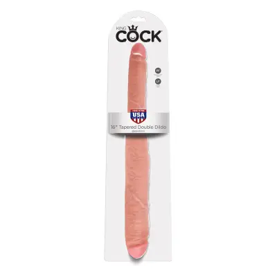 KING COCK 16 INCH TAPERED DOUBLE FLES - Dubbel Dildo