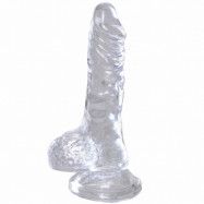 Pipedream King Cock Clear Dildo med Kulor 13 cm  - Klar