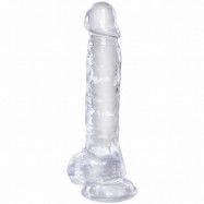 Pipedream King Cock Clear - Cock with Balls Dildo 22 cm  - Klar