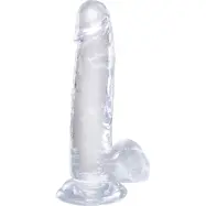 King Cock Clear: Dildo with Balls, 20 cm, transparent