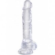 King Cock Clear: Dildo with Balls, 22 cm, transparent