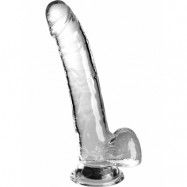 King Cock Clear: Dildo with Balls, 25 cm, transparent