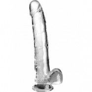 King Cock Clear: Dildo with Balls, 30.5 cm, transparent