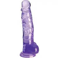 King Cock Clear With Balls Purple 20 cm