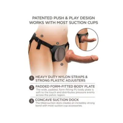 King Cock Elite Comfy Adjustable Harness With Dildo 17.8 Cm