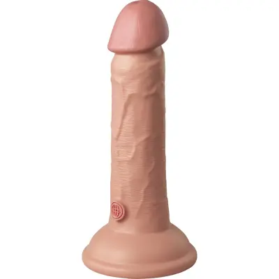 King Cock Elite: Dual Density Silicone Cock, 18 cm, ljus