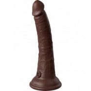 King Cock Elite: Dual Density Silicone Cock, 21 cm, mörk