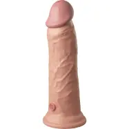 King Cock Elite: Dual Density Silicone Cock, 22 cm, ljus