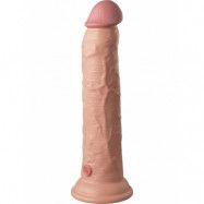 King Cock Elite: Dual Density Silicone Cock, 25 cm, ljus