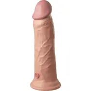 King Cock Elite: Dual Density Silicone Vibrating Cock, 22 cm, ljus