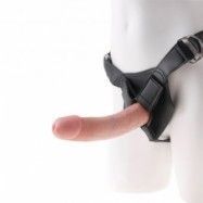 King Cock Harness med Dildo 20 cm - Nude