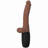 King Cock Plus Thrusting Dildo med Kulor 19 cm Brun - Brown