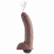 King Cock Realistisk Sprutdildo 23 cm - Light Brown