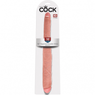 King Cock Tapered Double Dildo Beige