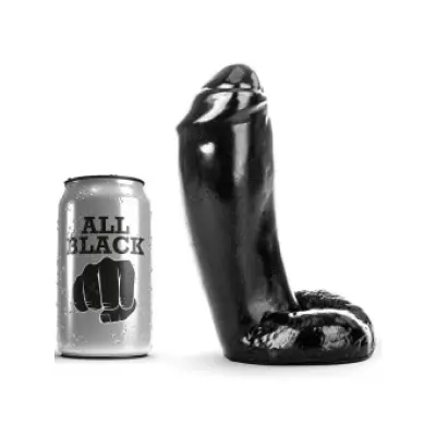 All Black Dildo Realistic 18 Cm