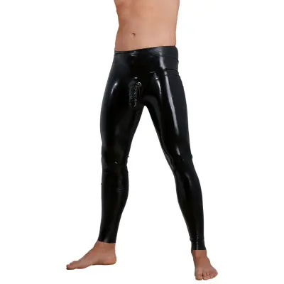 Latex Leggings med Dildo (Välj:: L)