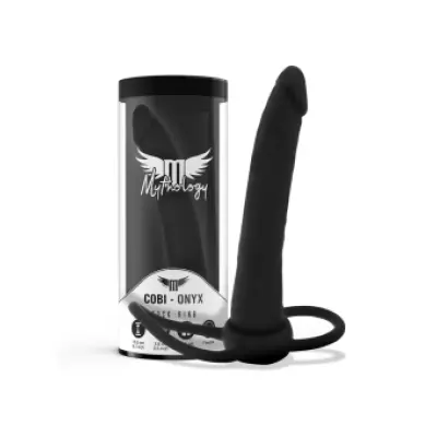 Mythology Cobi Onyx Anal Dildo With Cock And Testicle Ring 13 Silicone Cm