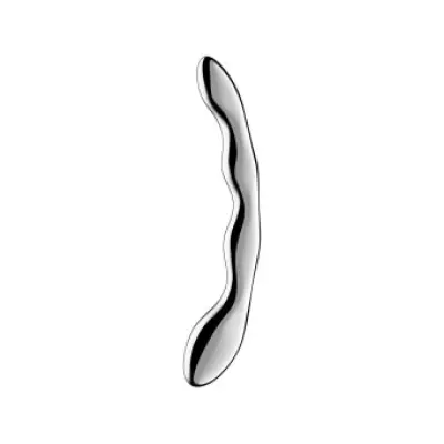 SATISFYER - COSMIC CREST 2 STAINLESS STEEL DOUBLE-ENDED DILDO