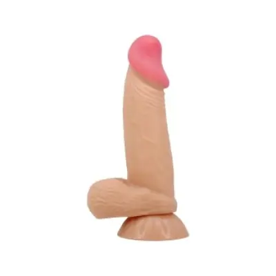 Pretty Love Sliding Skin Series Realistic Dildo With Sliding Skin Suction Cup 19.4 Cm